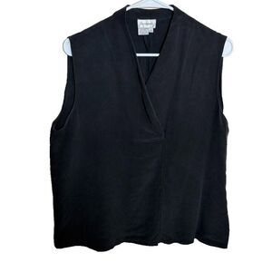 Jacobson's Blouse Women's 14 Tank Top 100% Silk V-Neck Boxy Sleeveless Shirt